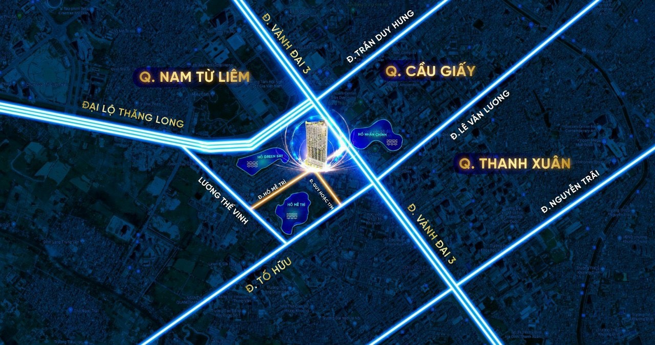 Vị trí dự án chung cư Trinity Tower Hồ Mễ Trì