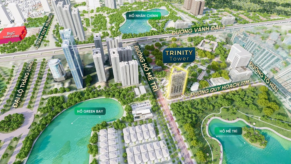 Vị trí dự án chung cư Trinity Tower Hồ Mễ Trì