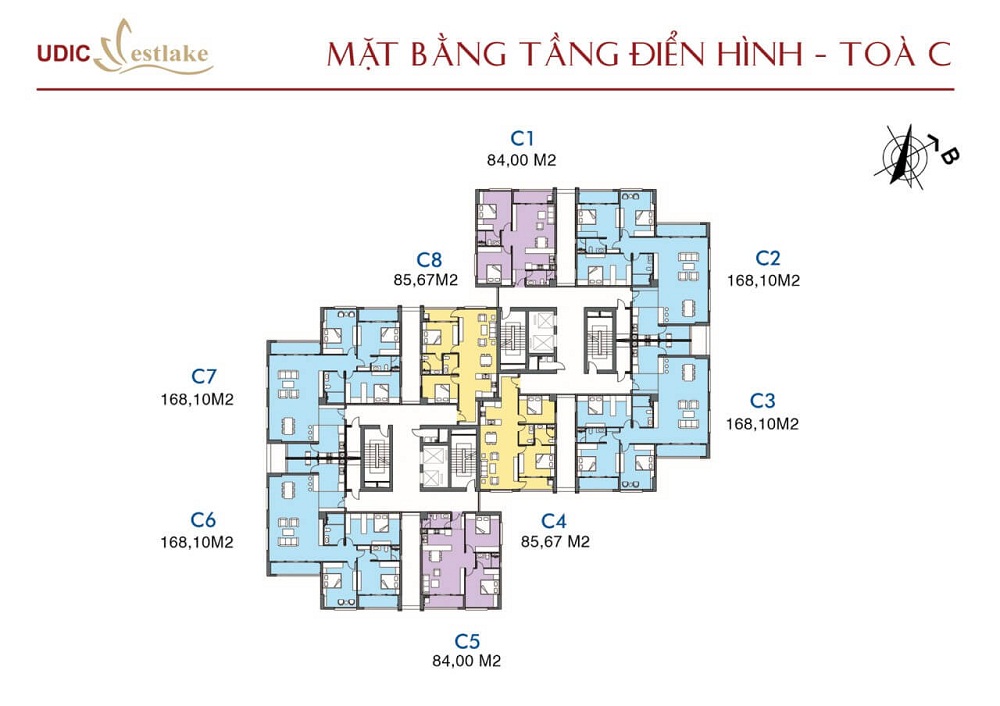 Mặt bằng dự án Udic Westlake Võ Chí Công