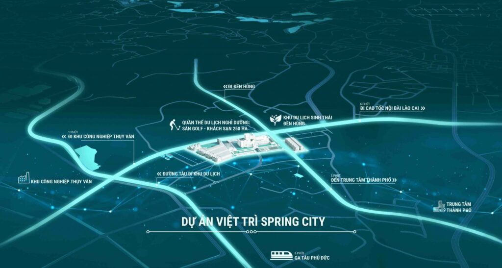 Vị trí đắc địa của dự án Việt Trì Spring City