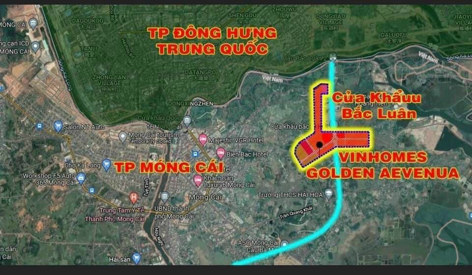 Vị trí đắc địa của dự án Vinhomes Golden Avenue Bắc Luân Móng Cái