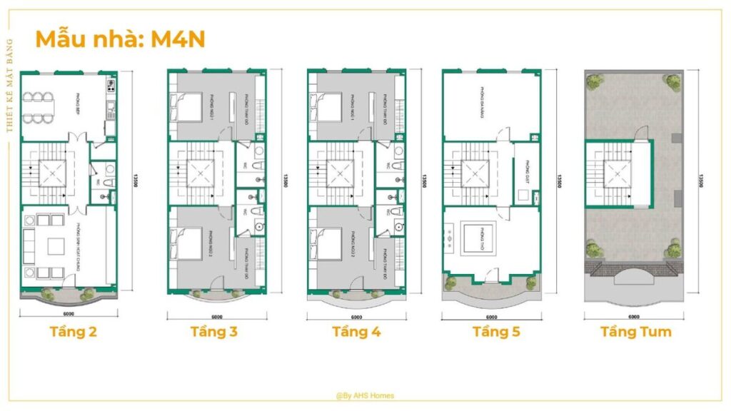 Mặt bằng shophouse Rue De Charme