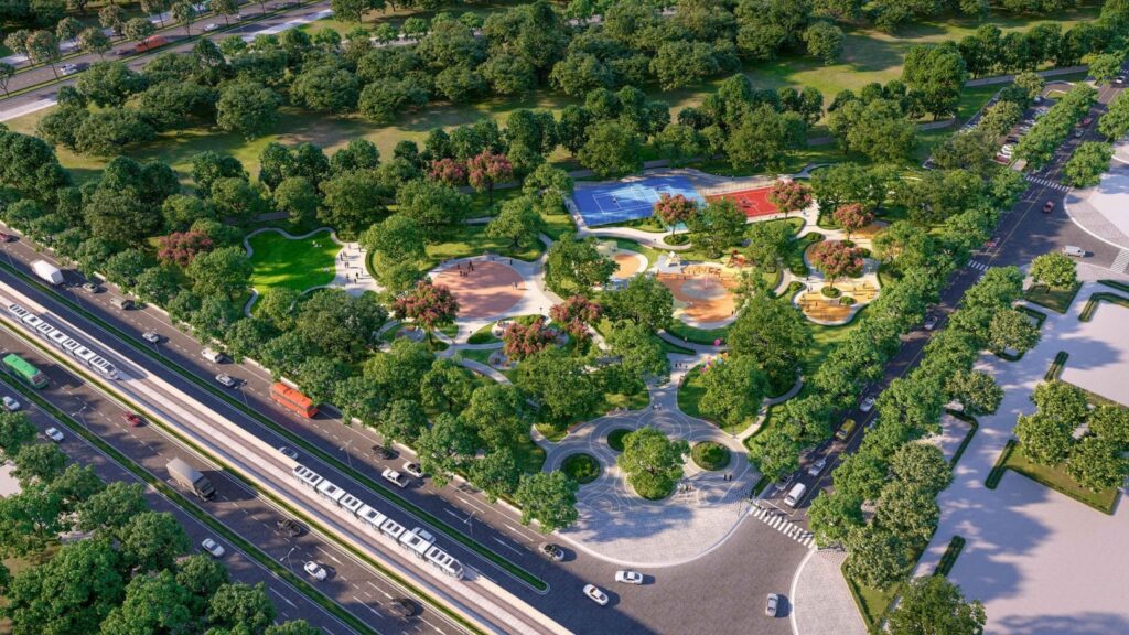Công viên cây xanh tại Hinode Royal Park