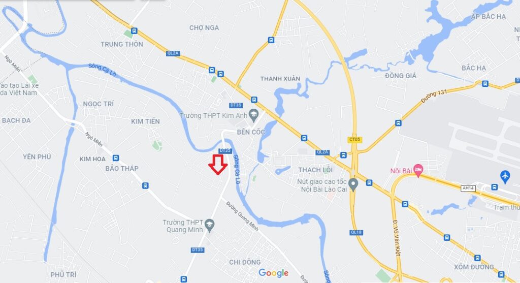 Vị trí chiến lược của dự án Chi Đông Riverside Mê Linh
