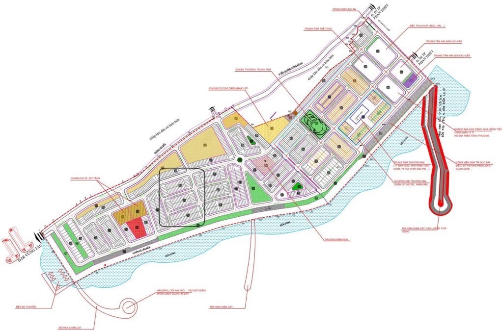 Mặt bằng tổng thể dự án Lagi New City Bình Thuận