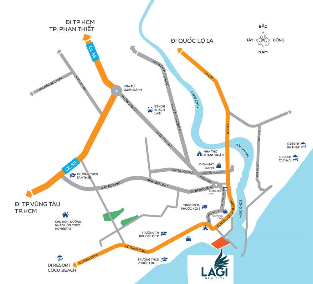 Vị trí dự án Lagi New City Bình Thuận