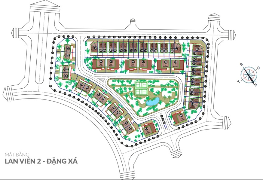 Mặt bằng dự án Lan Viên Villa Đặng Xá – Gia Lâm