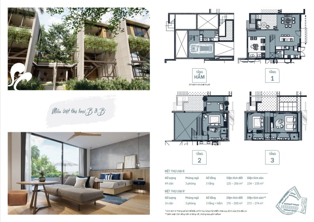 Biệt thự loại B & B’ tại Sailing Club Residences Hạ Long