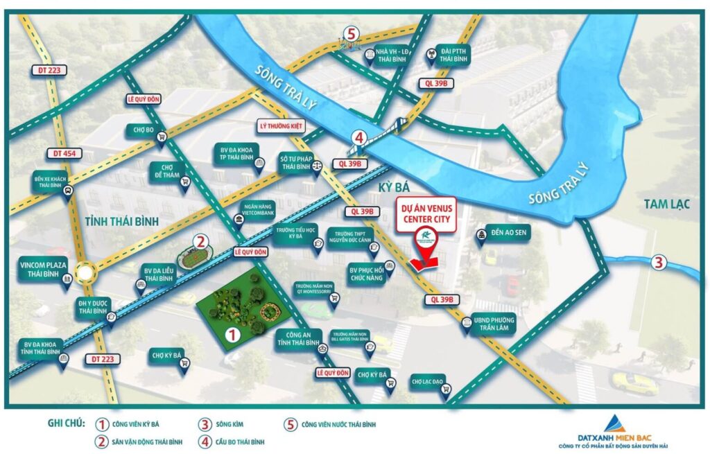 Vị Trí Dự Án Venus Center City Thái Bình