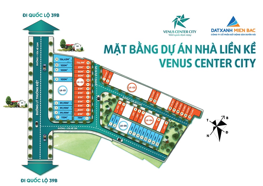 Mặt Bằng Dự Án Venus Center City Thái Bình